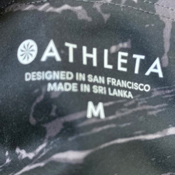 Athleta women’s Medium activewear print pants elastic waist - Picture 2 of 5